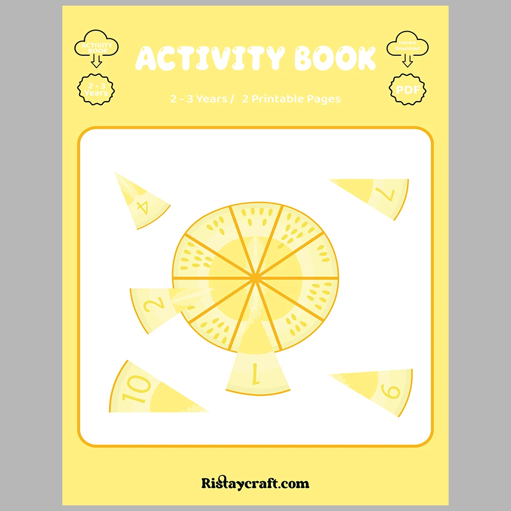 Melon-Themed Number Matching Activity Book