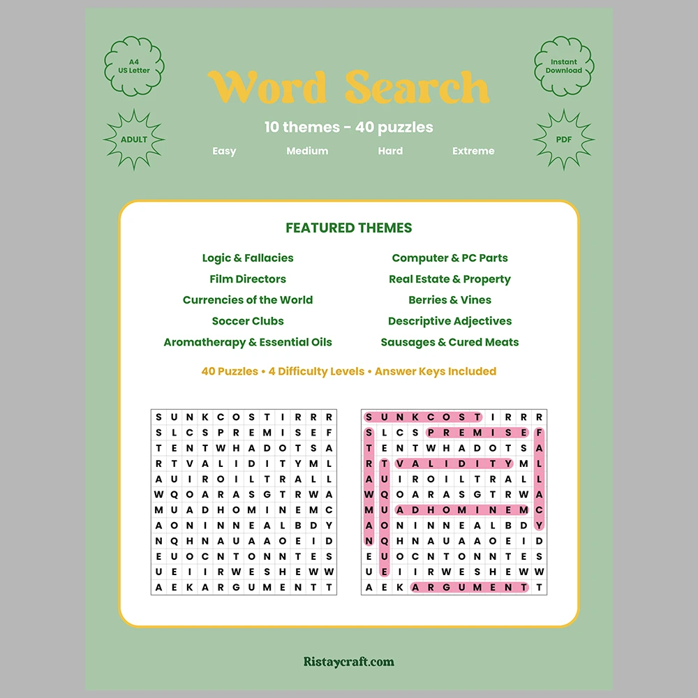 Word Puzzle – Film Directors – Real Estate & Property – Themes