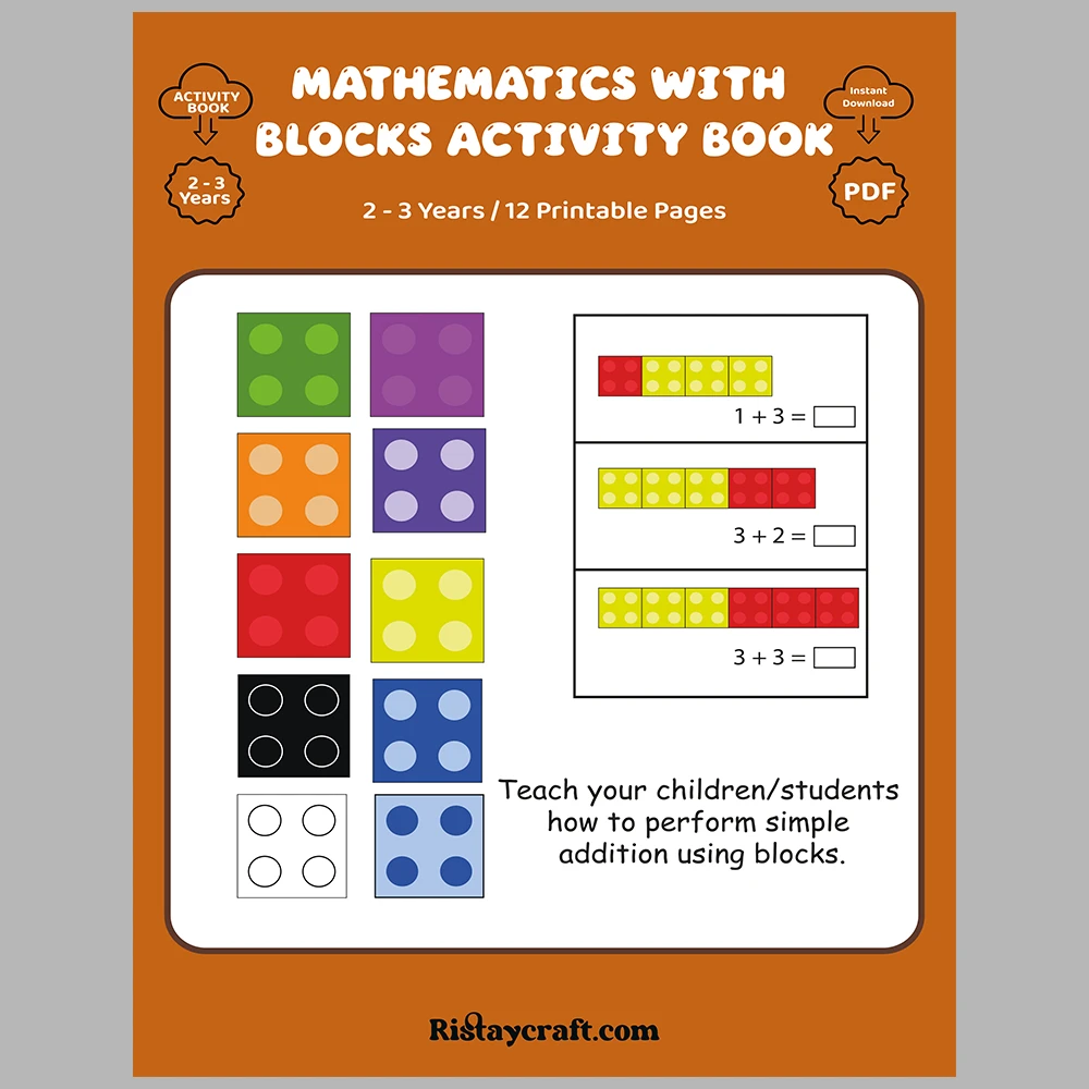 Addition Activity Sheets Using Cubes