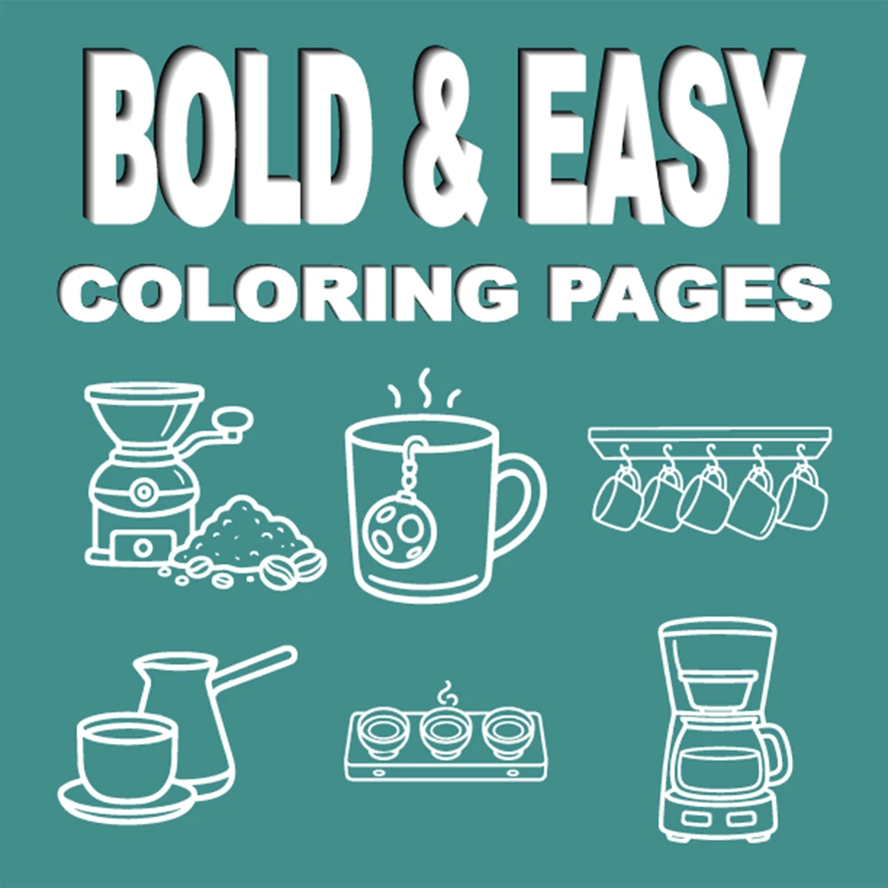 Cozy Coffee and Tea Coloring Book