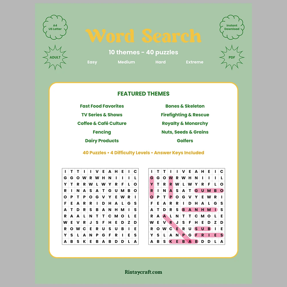 Word Puzzle – TV Series & Shows – Firefighting & Rescue – Themes