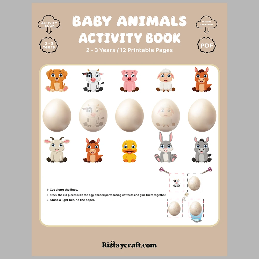 Learning Baby Animals Activity Book
