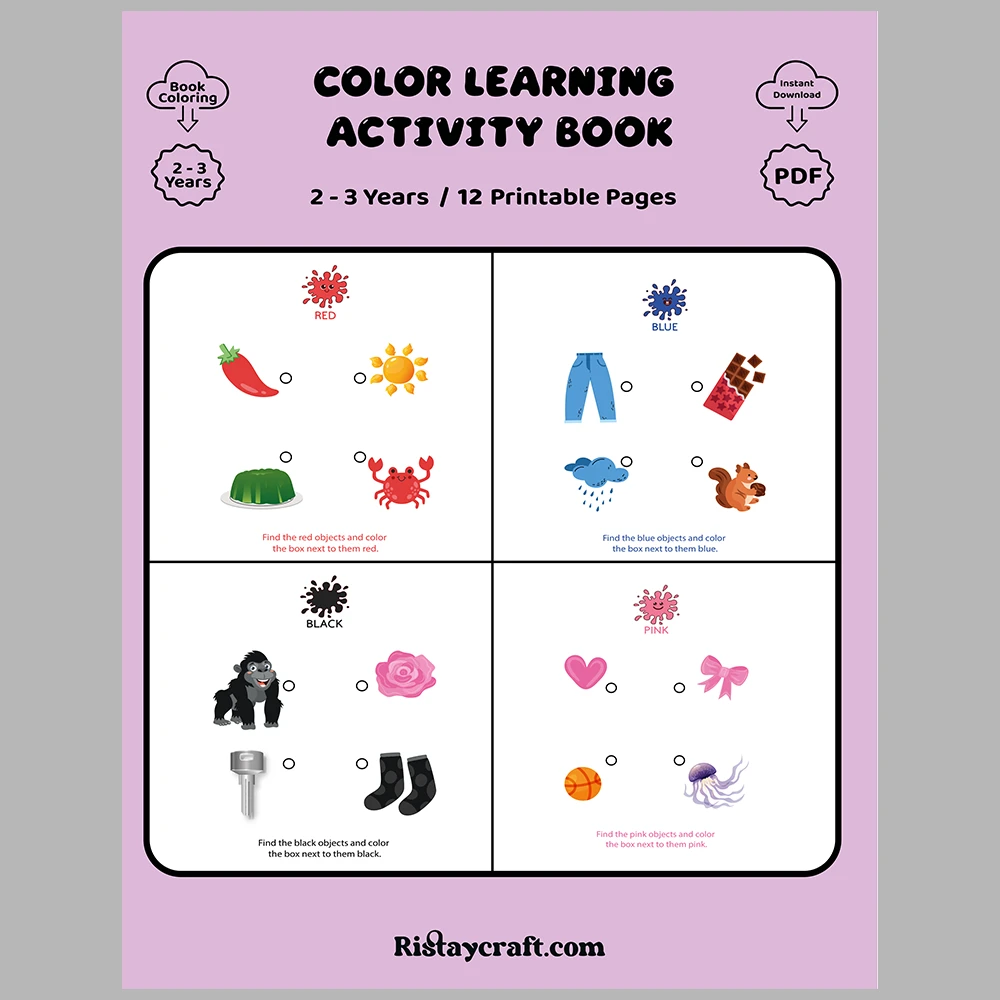 I Am Learning Colors Color-Marking Activity