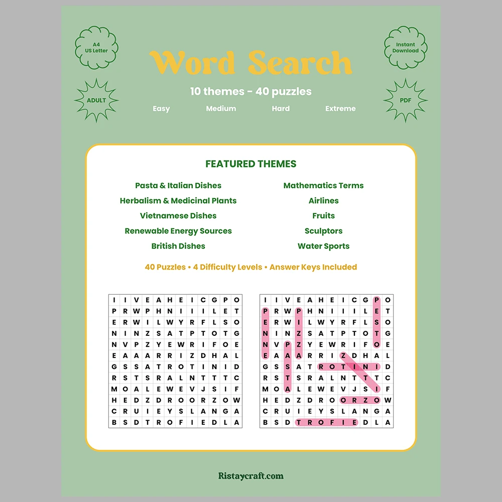 Word Puzzle – Herbalism & Medicinal Plants – Airlines – Themes