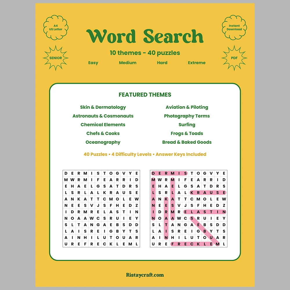 Word Puzzle – Astronauts & Cosmonauts – Photography Terms – Themes