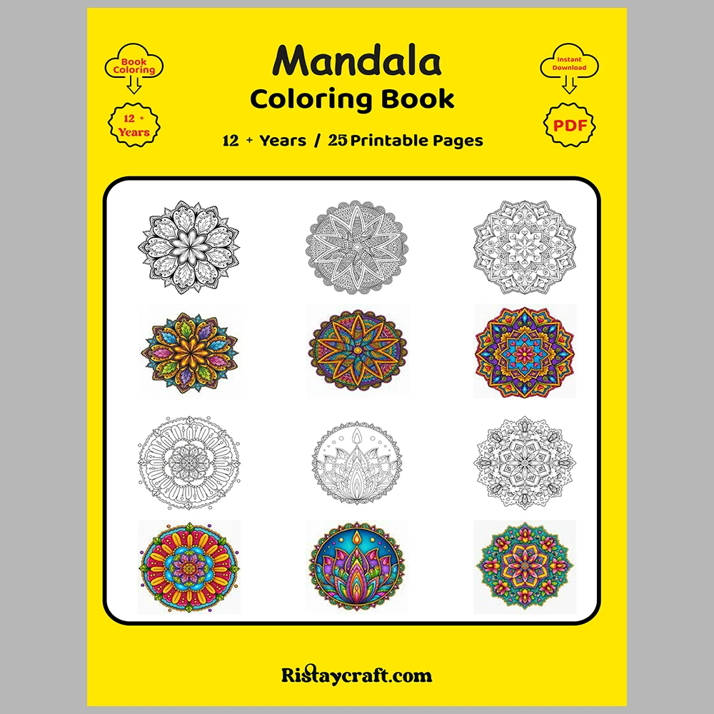 Mandala Coloring Book Pages – With Reference Images