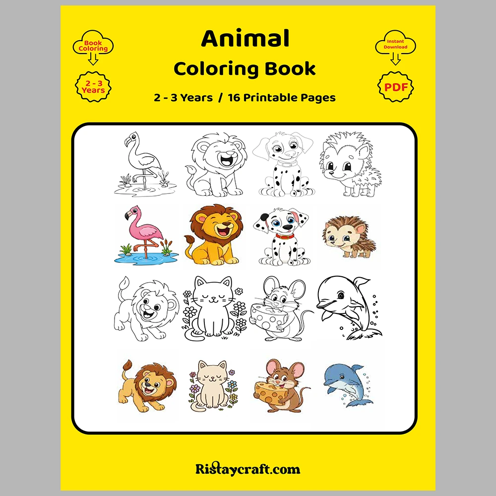 Cute Animal Coloring Pages / With Reference Image – Vol. 3