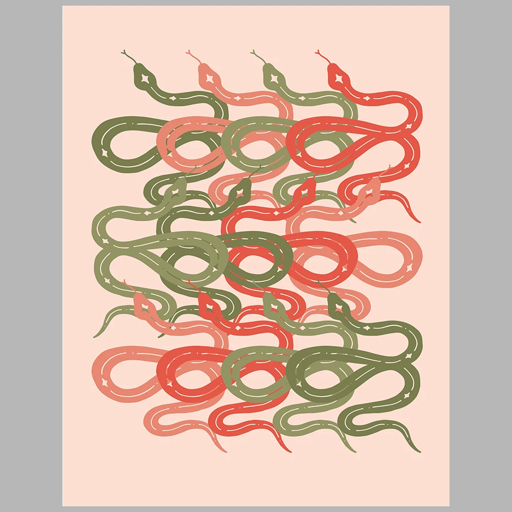 green and red themed posters