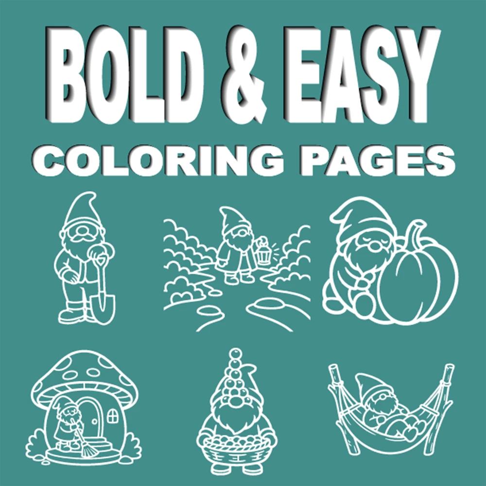 Cozy Gnomes and Little Folk Coloring Book