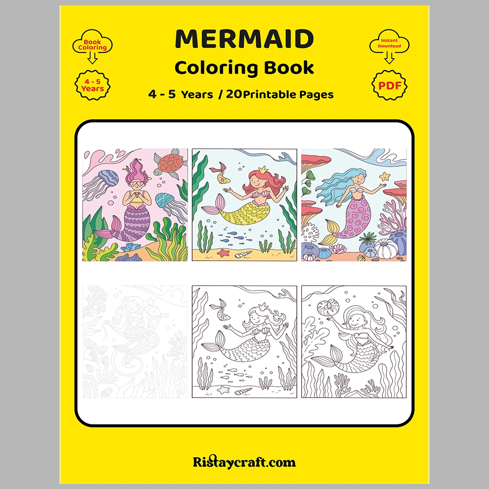 Mermaid Coloring Pages – With Reference Images
