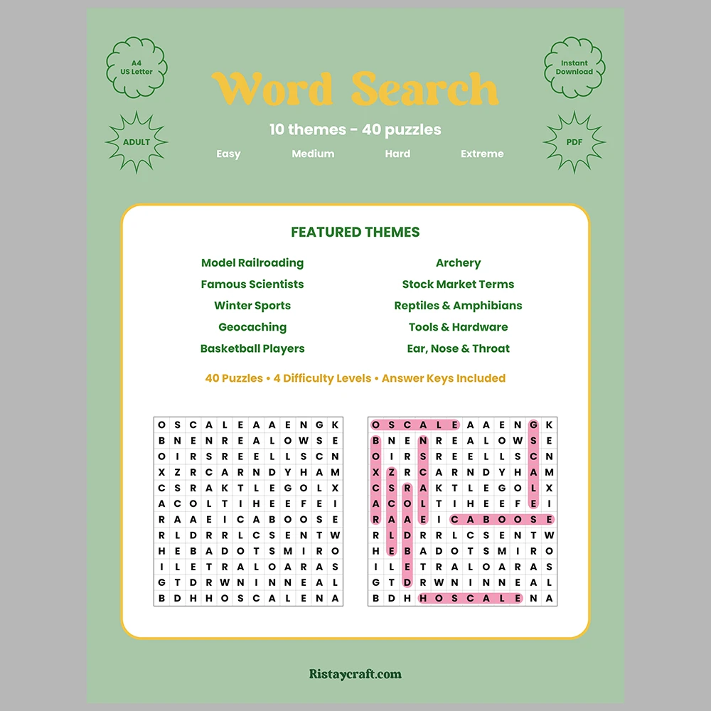 Word Puzzle – Famous Scientists – Stock Market Terms Themes