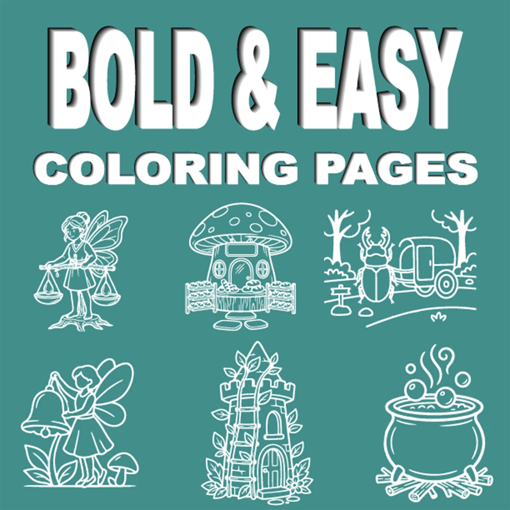 Cozy Fairy and Magical Coloring Book