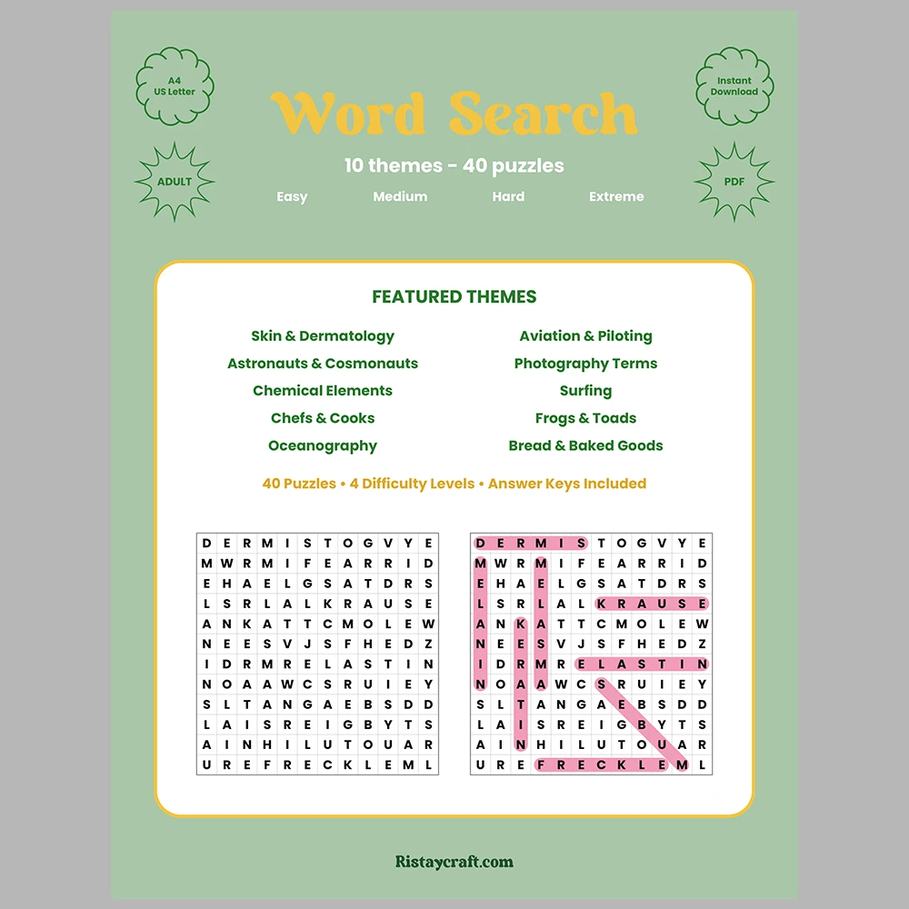 Word puzzle – Dermatology & Skin – Aviation & Piloting themes