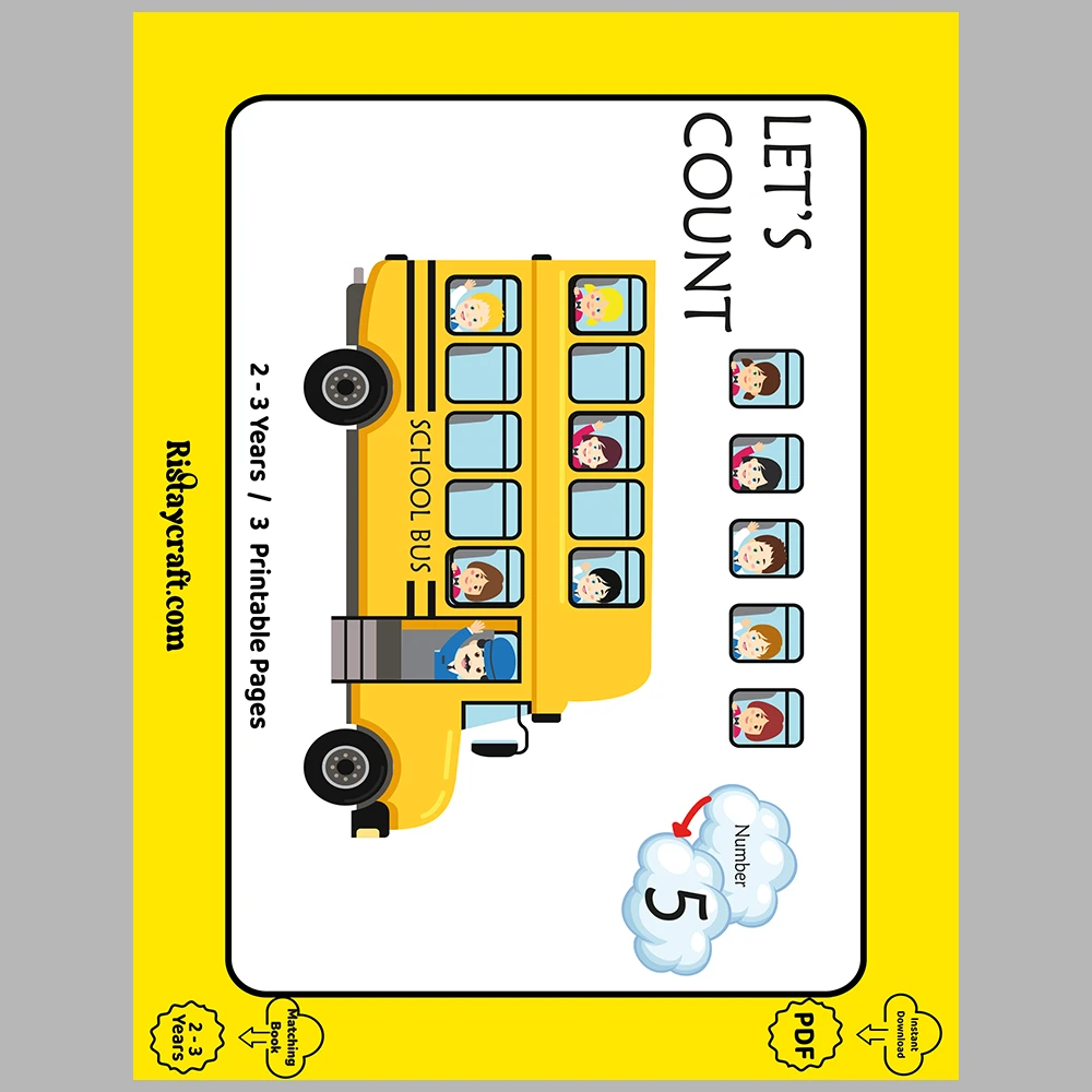 Learning to count with students – school bus theme