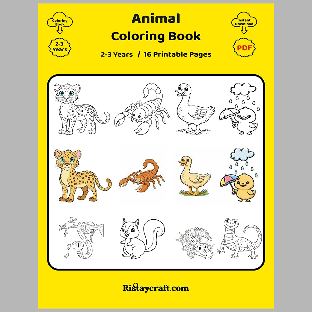 Animal Coloring Pages / with Reference Image