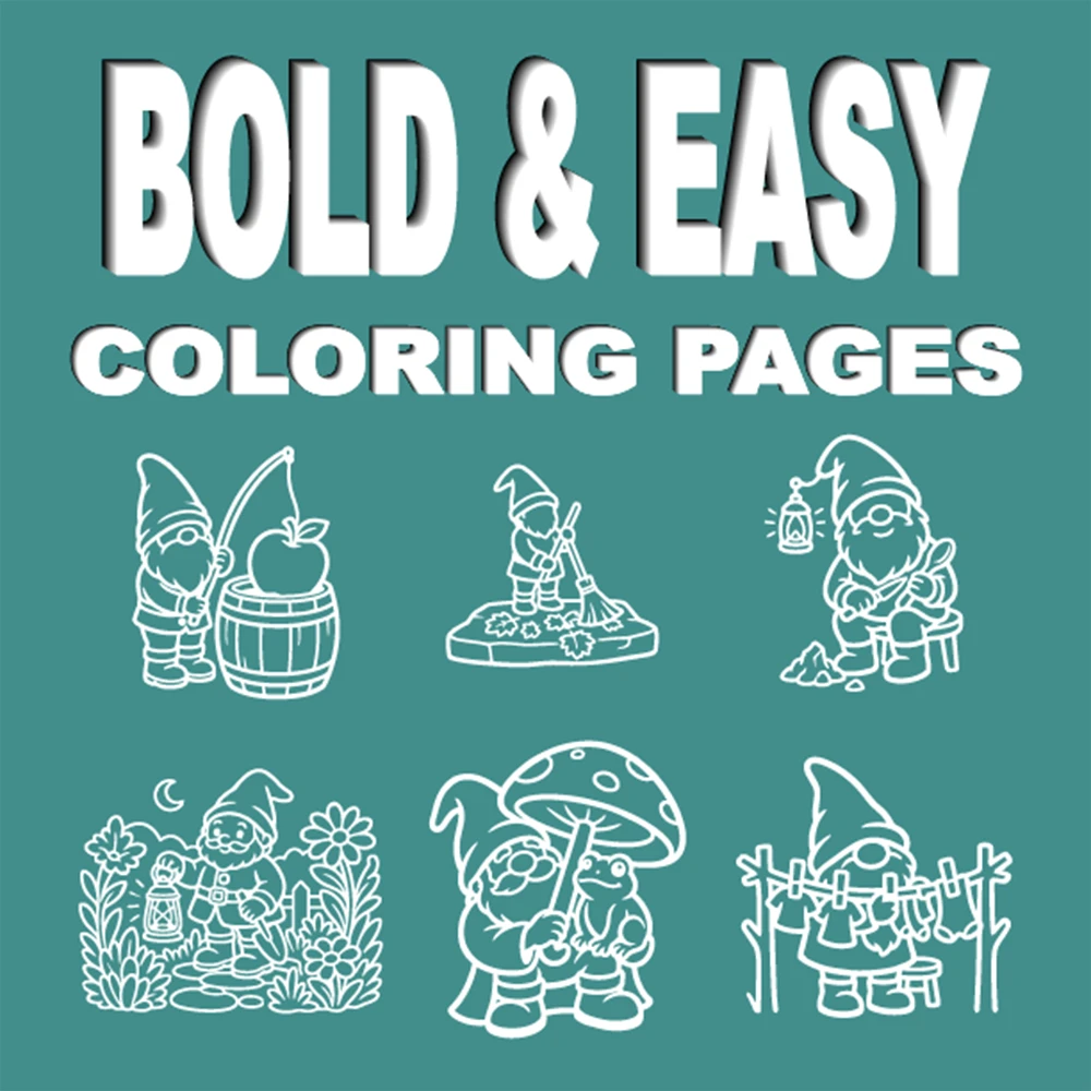 Cozy Gnomes – Little Folk Coloring Book