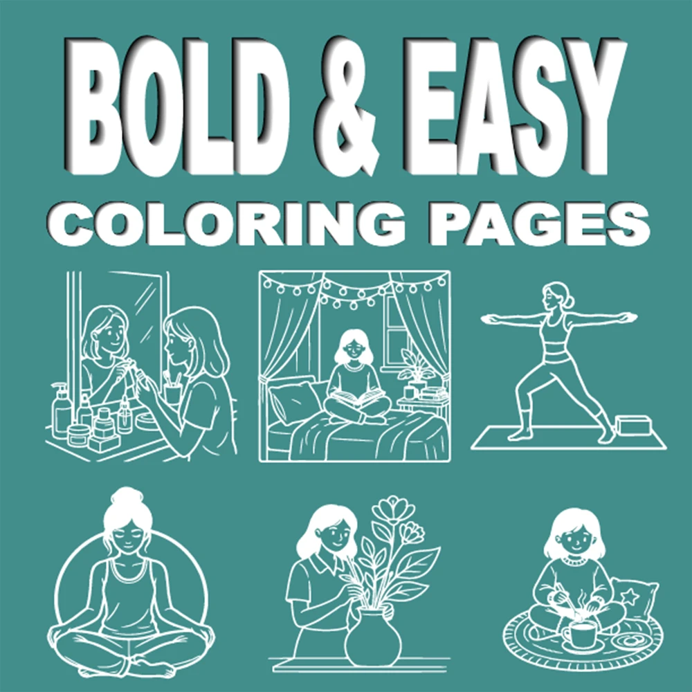 Cozy Girl and Self Care Coloring Book