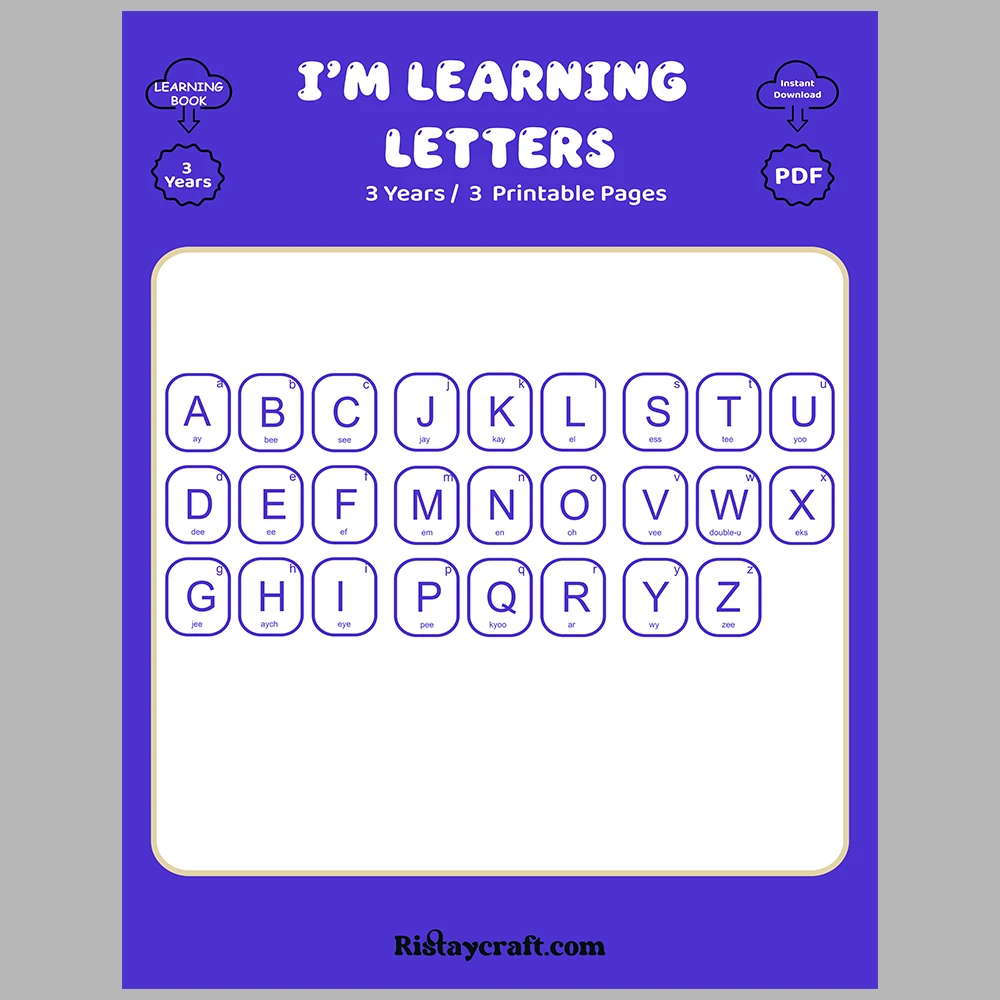 I Am Learning Letters – Suitable for Use with Blue-Themed Flashcards