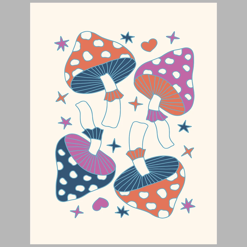blue and purple themed poster