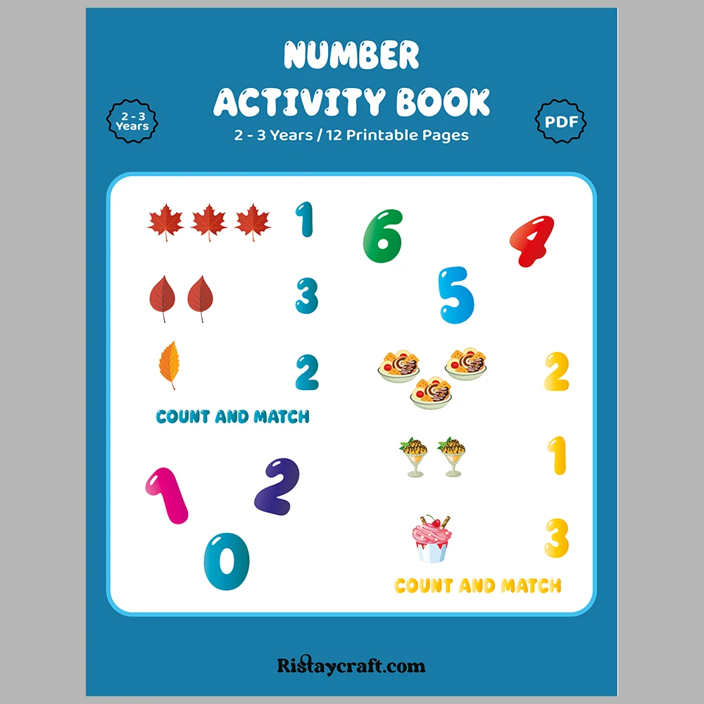 Number-Object Matching Activity Book
