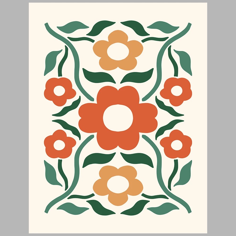 orange and green themed poster