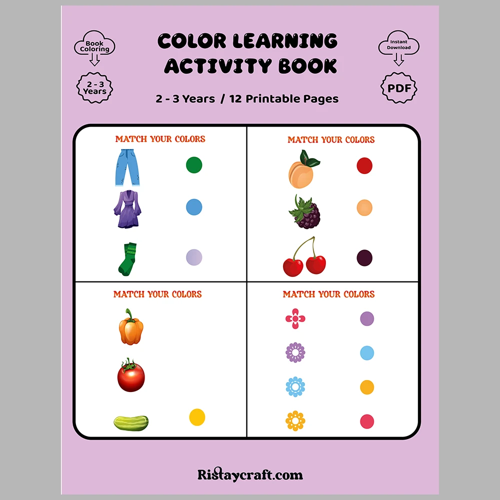 I Am Learning Colors Color-Matching Activity
