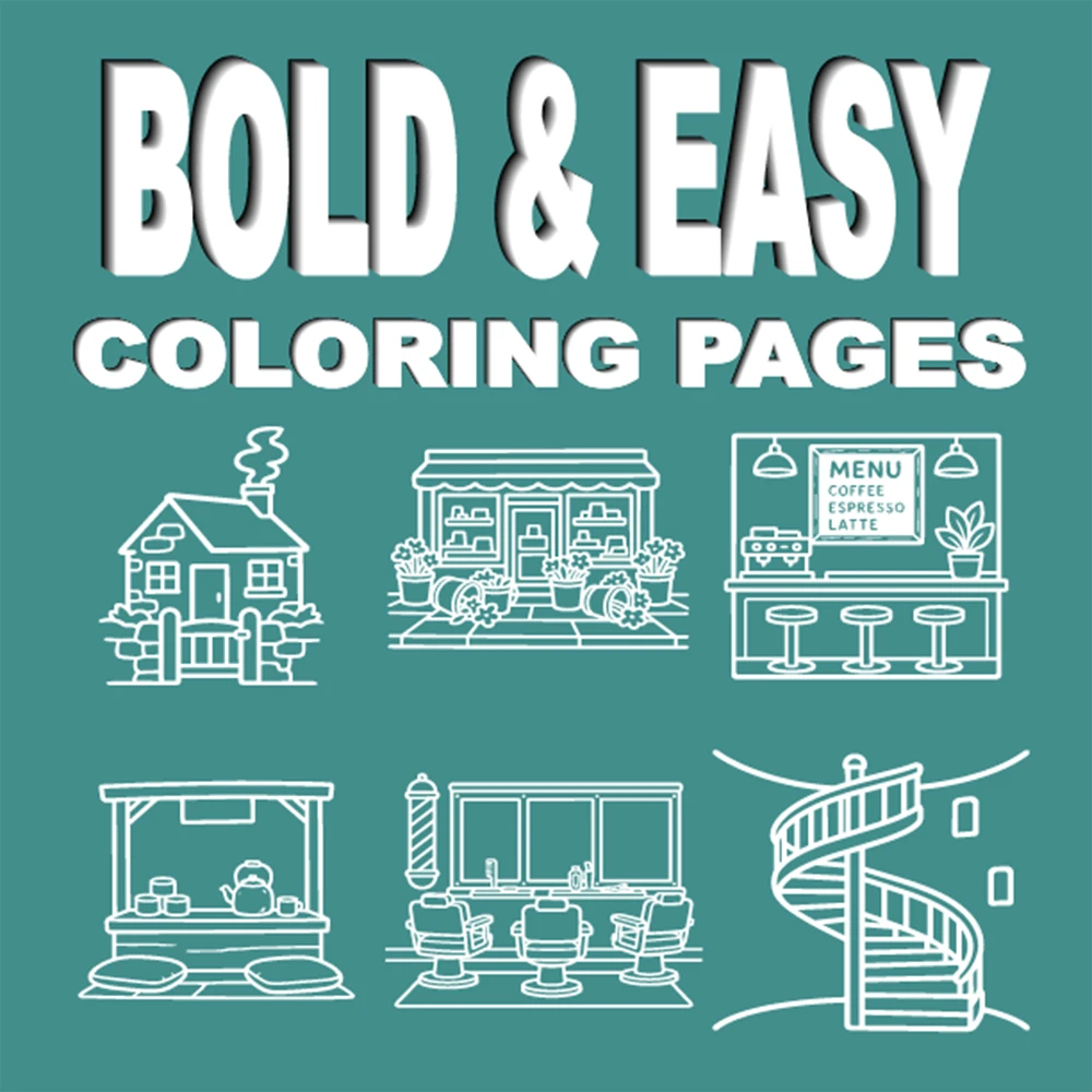 Cozy Travel – Places Coloring Book