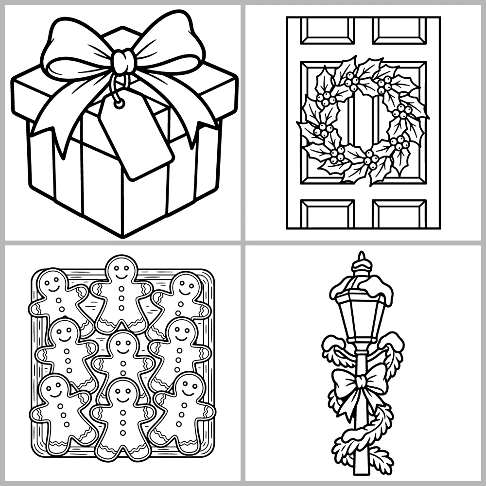 Cozy Christmas and Holidays Coloring Book