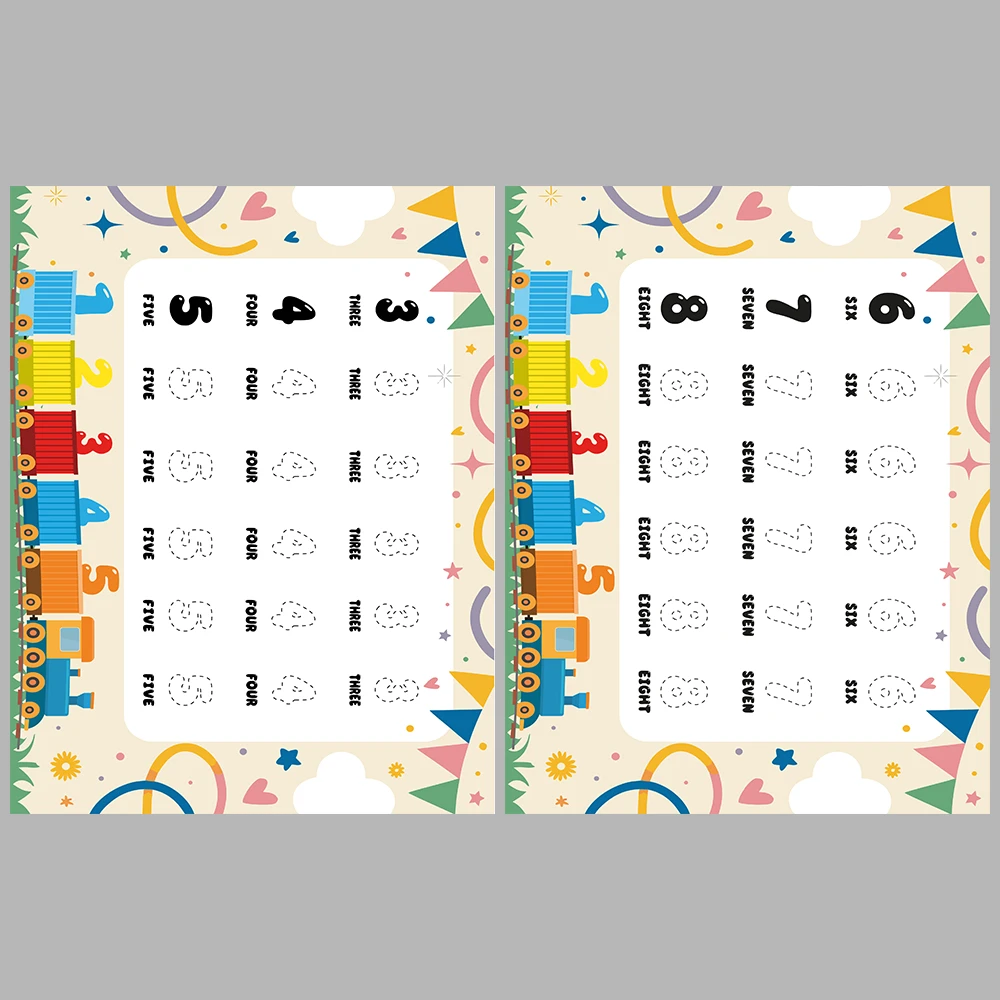 I am learning numbers – I am drawing – I am coloring.