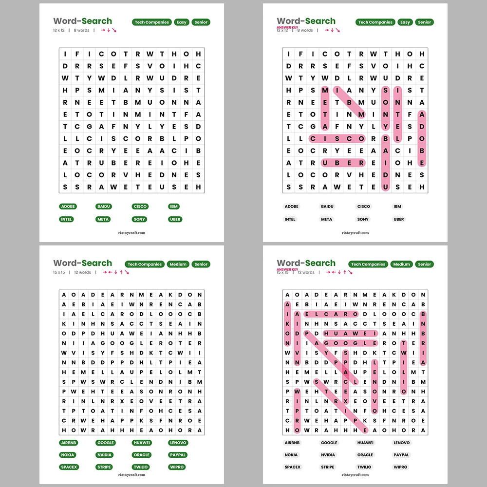 Word Puzzle – Eye & Vision – Trees of the World – Themes – Vol. 2