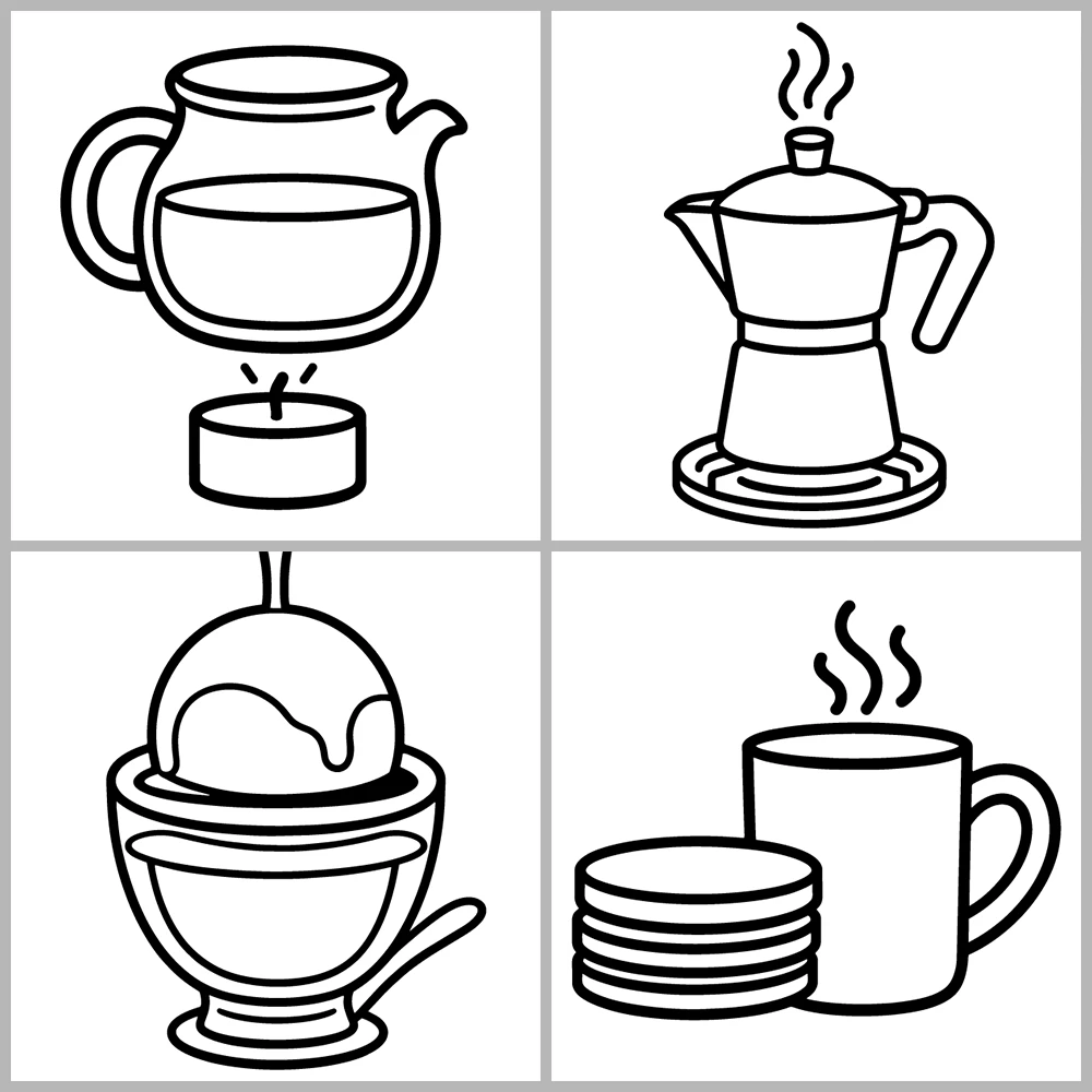 Cozy Coffee and Tea Coloring Book