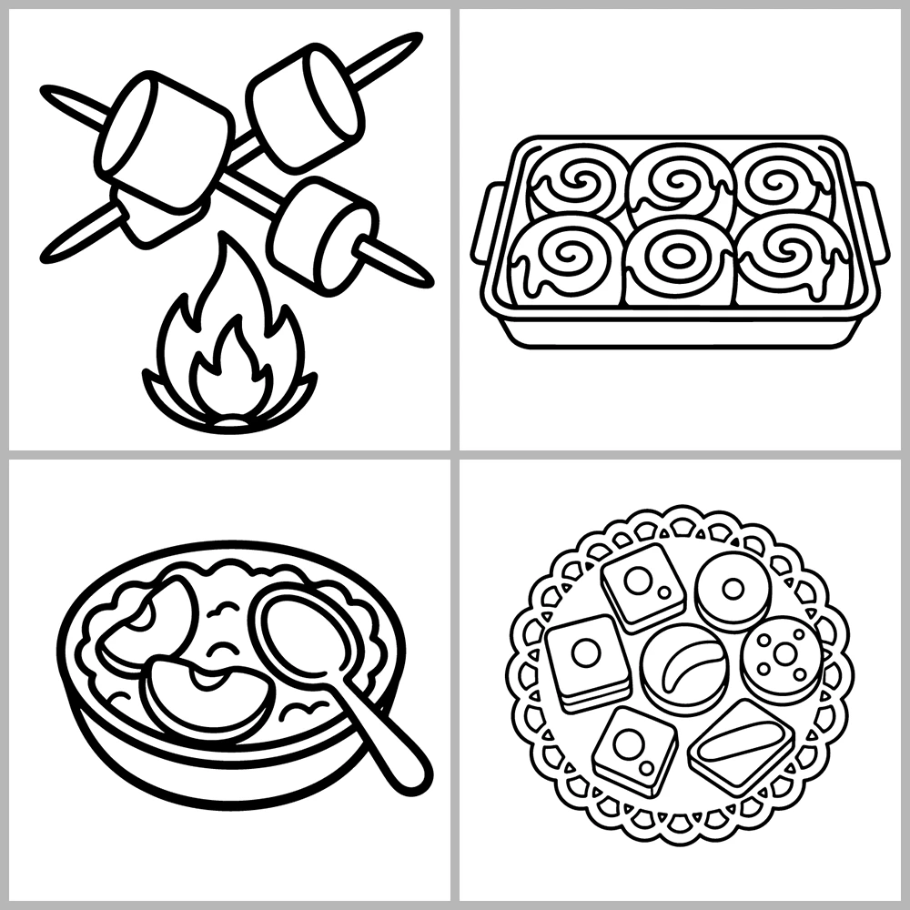 Cozy Desserts – Bakery Coloring Book