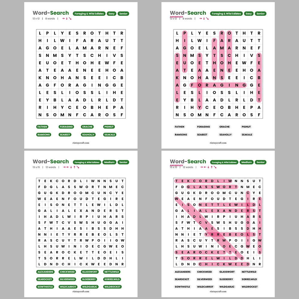 Word Search – Wine & Vineyards – Martial Arts – Themes