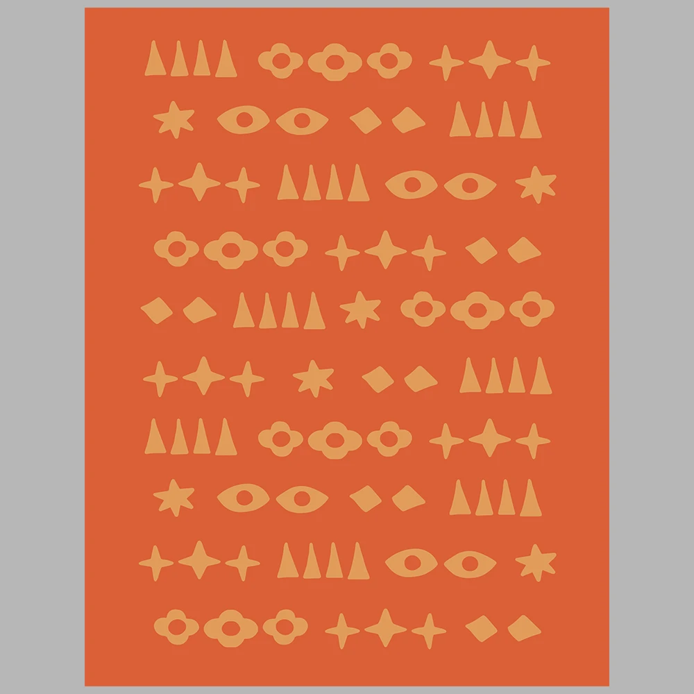 orange and green themed posters