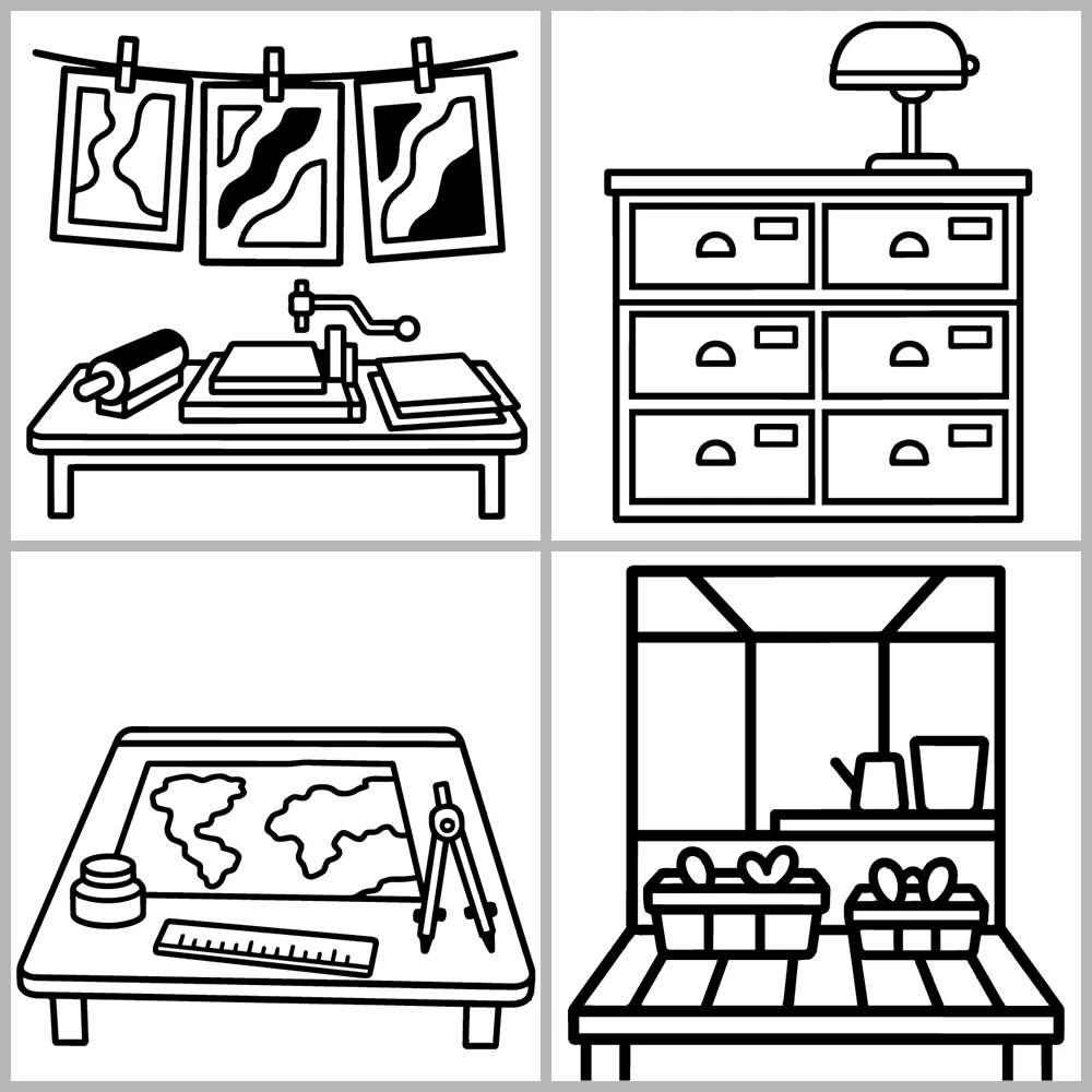Cozy Corners Coloring Book