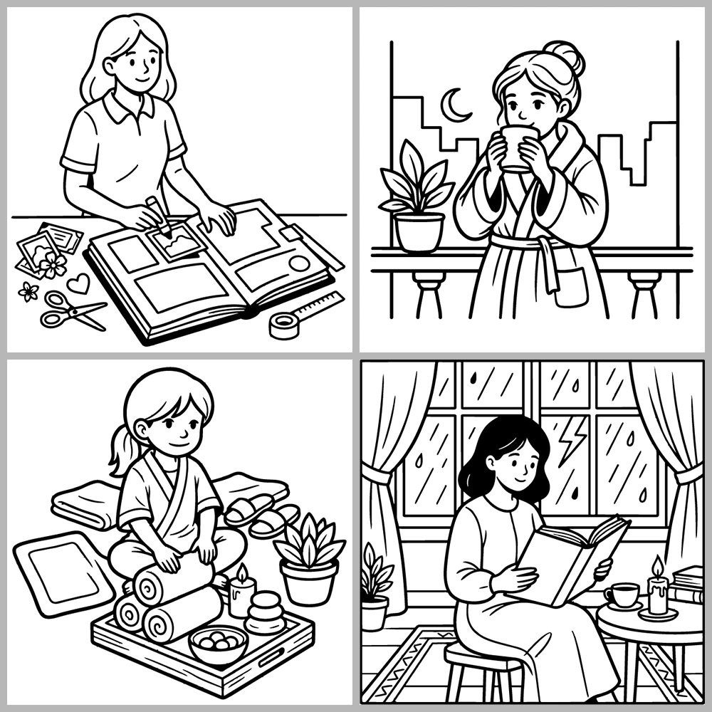 Cozy Girl – Self Care Coloring Book