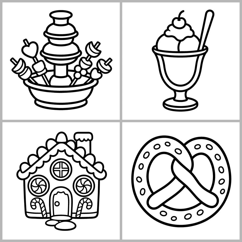 Cozy Desserts – Bakery Coloring Book