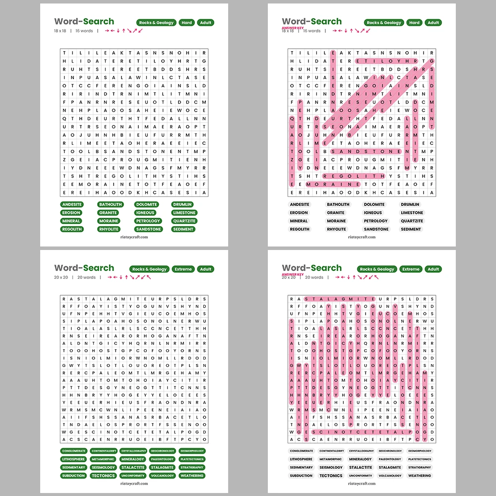 Word Search – Internet & Web Terms – Poetry & Literary Terms – Themes