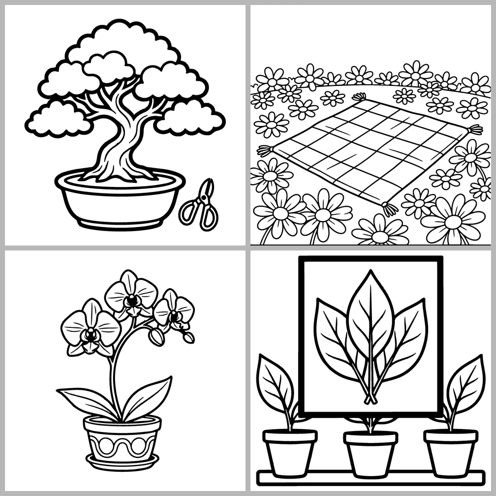 Cozy Plants – Garden Coloring Book