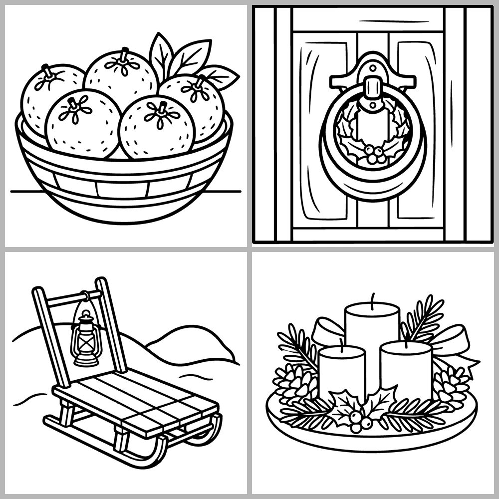 Christmas and Holiday Coloring Book
