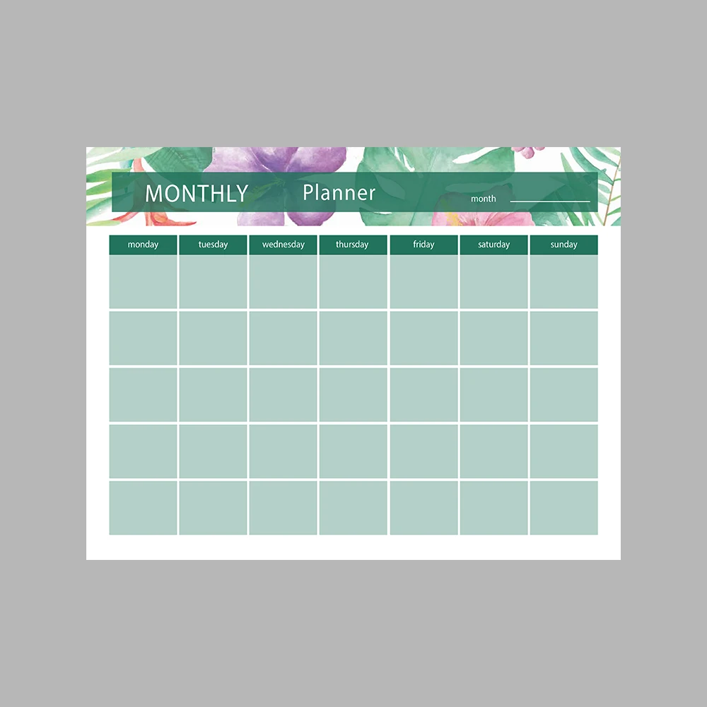 Tropical-Themed Daily and Monthly Planner – 2026