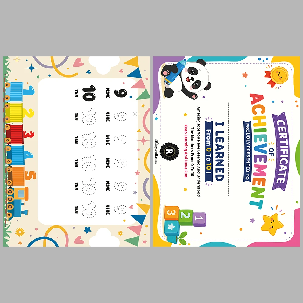 I am learning numbers – I am drawing – I am coloring.