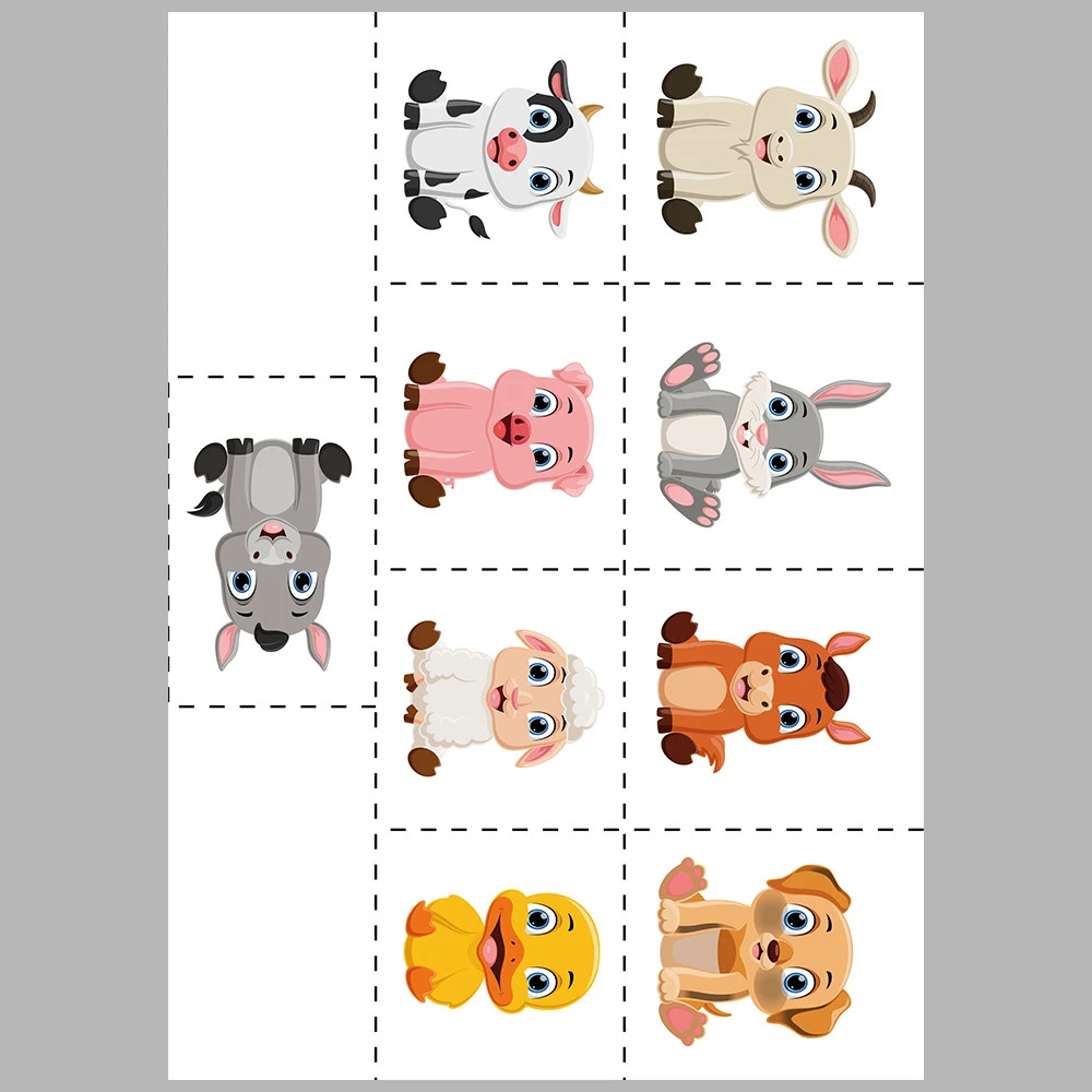 Mother and baby animal matching book