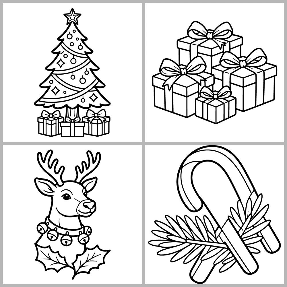 Cozy Christmas and Holidays Coloring Book