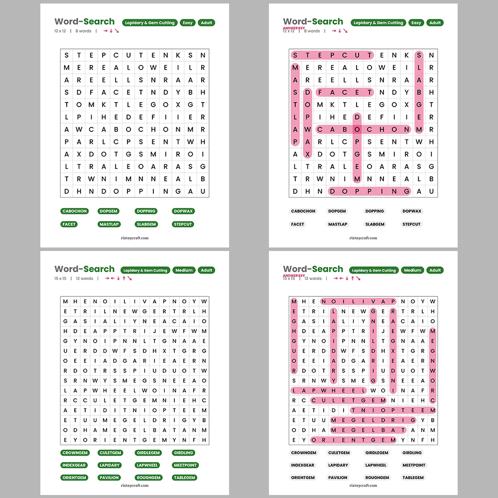 Word Search – World Leaders in History – Music Genres -Themes