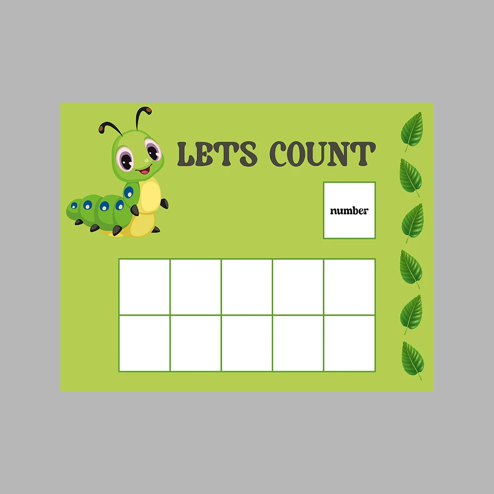 I Am Learning to Count Caterpillar-Themed Number Matching Activity Book