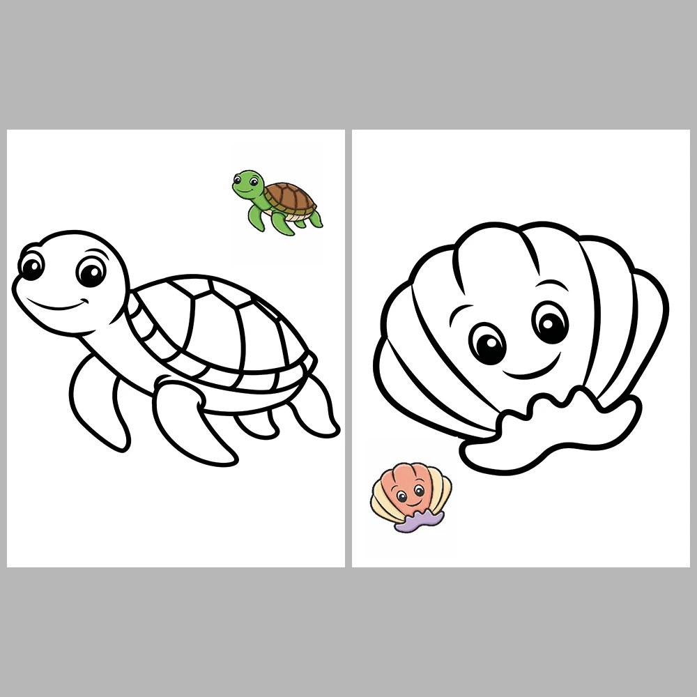 Ocean Animal Coloring Pages – With Reference Images