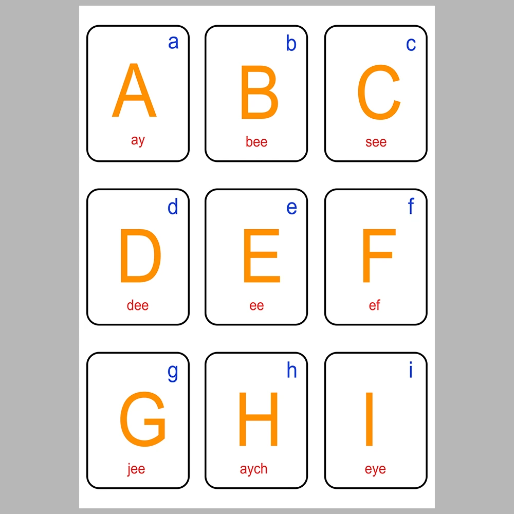 I Am Learning Letters – Suitable for Use with Orange-Themed Flashcards