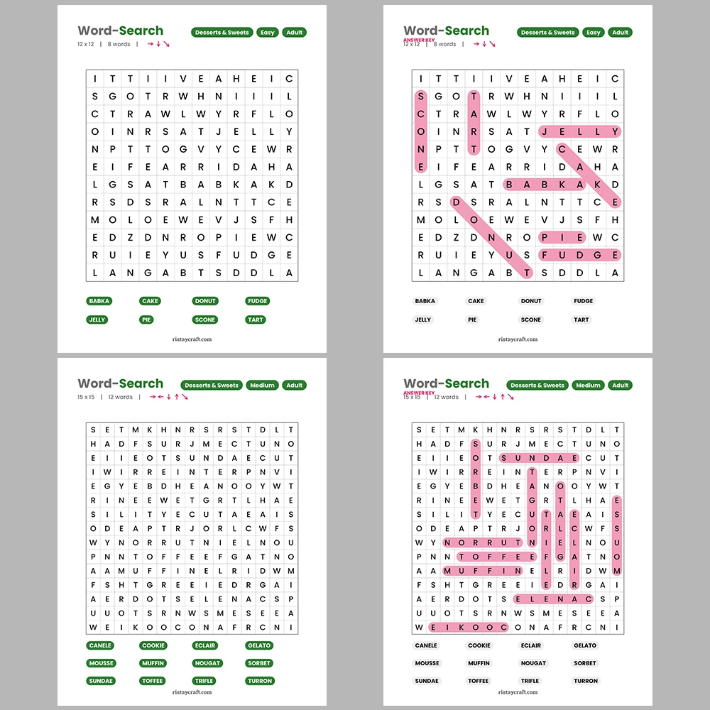 Word Puzzle – Board & Card Games – Music Theory & Notation – Themes