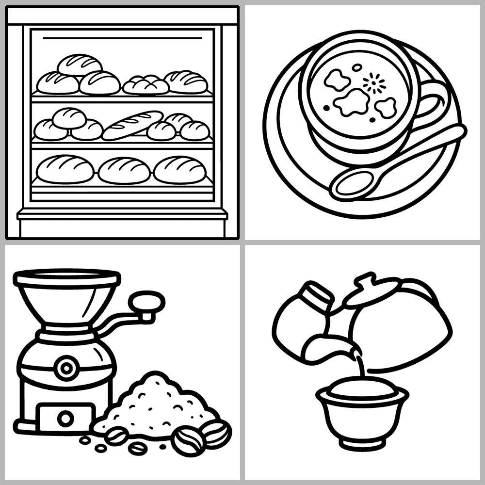 Cozy Coffee and Tea Coloring Book